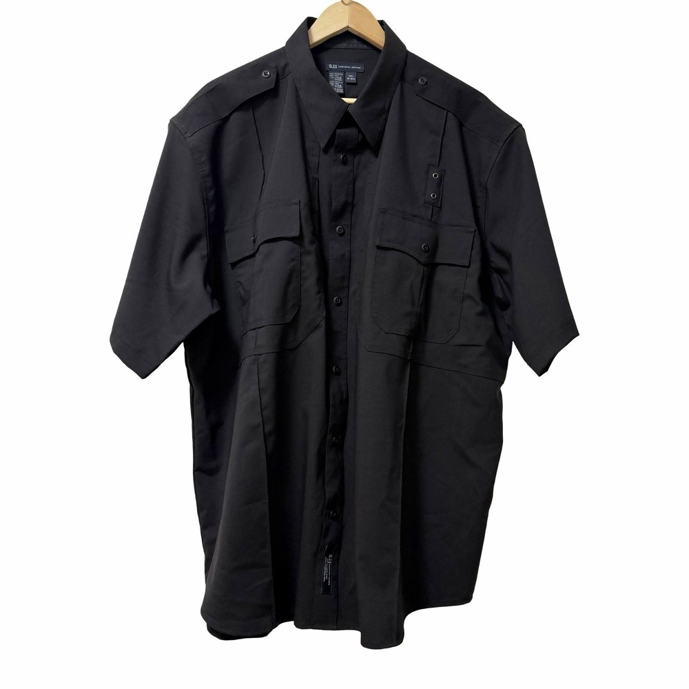 5.11 Tactical Utility Wool Blend Button Up Short Sleeve Shirt Mens Size 2XL NEW
